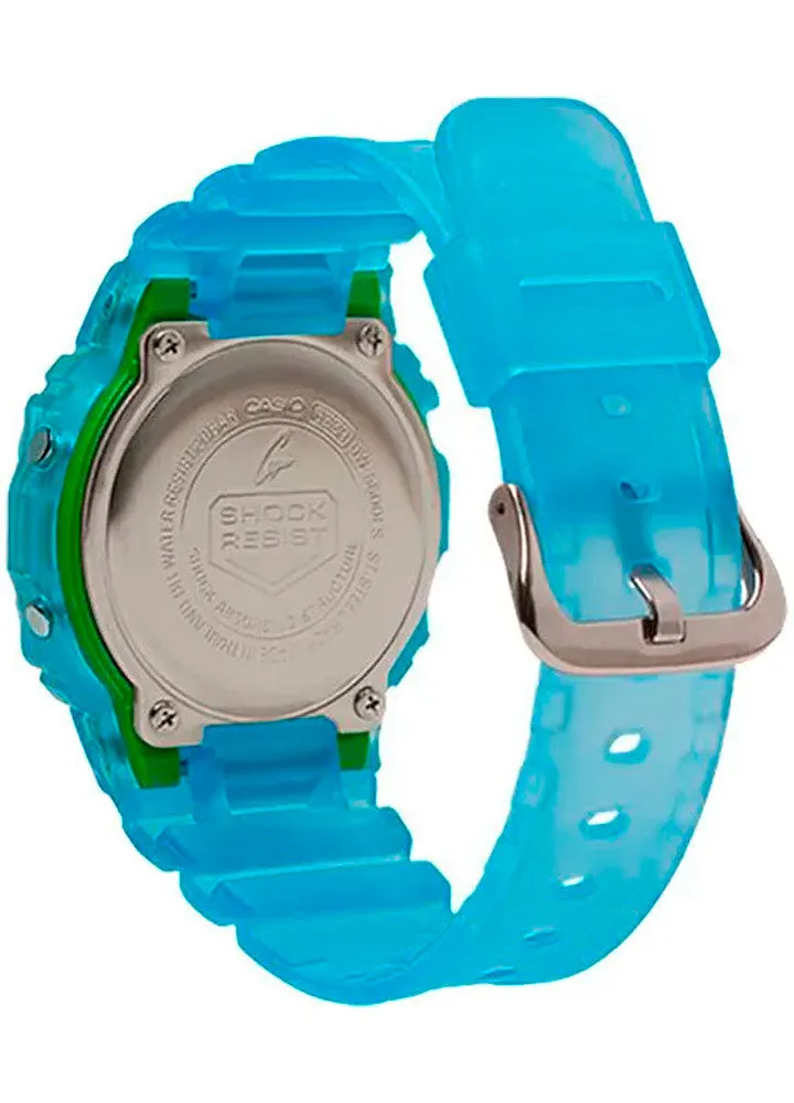 Casio DW-5600LS-2DR G-Shock Semi-transparent Band Blue Digital Men's Watch