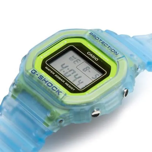 Casio DW-5600LS-2DR G-Shock Semi-transparent Band Blue Digital Men's Watch
