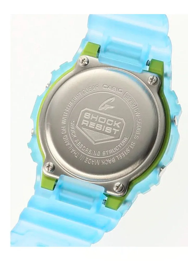 Casio DW-5600LS-2DR G-Shock Semi-transparent Band Blue Digital Men's Watch