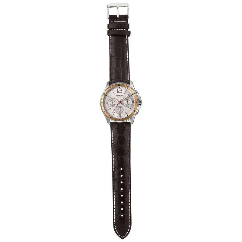 CASIO Enticer Chronograph White Watch   #MTP-1374L-7AVDF