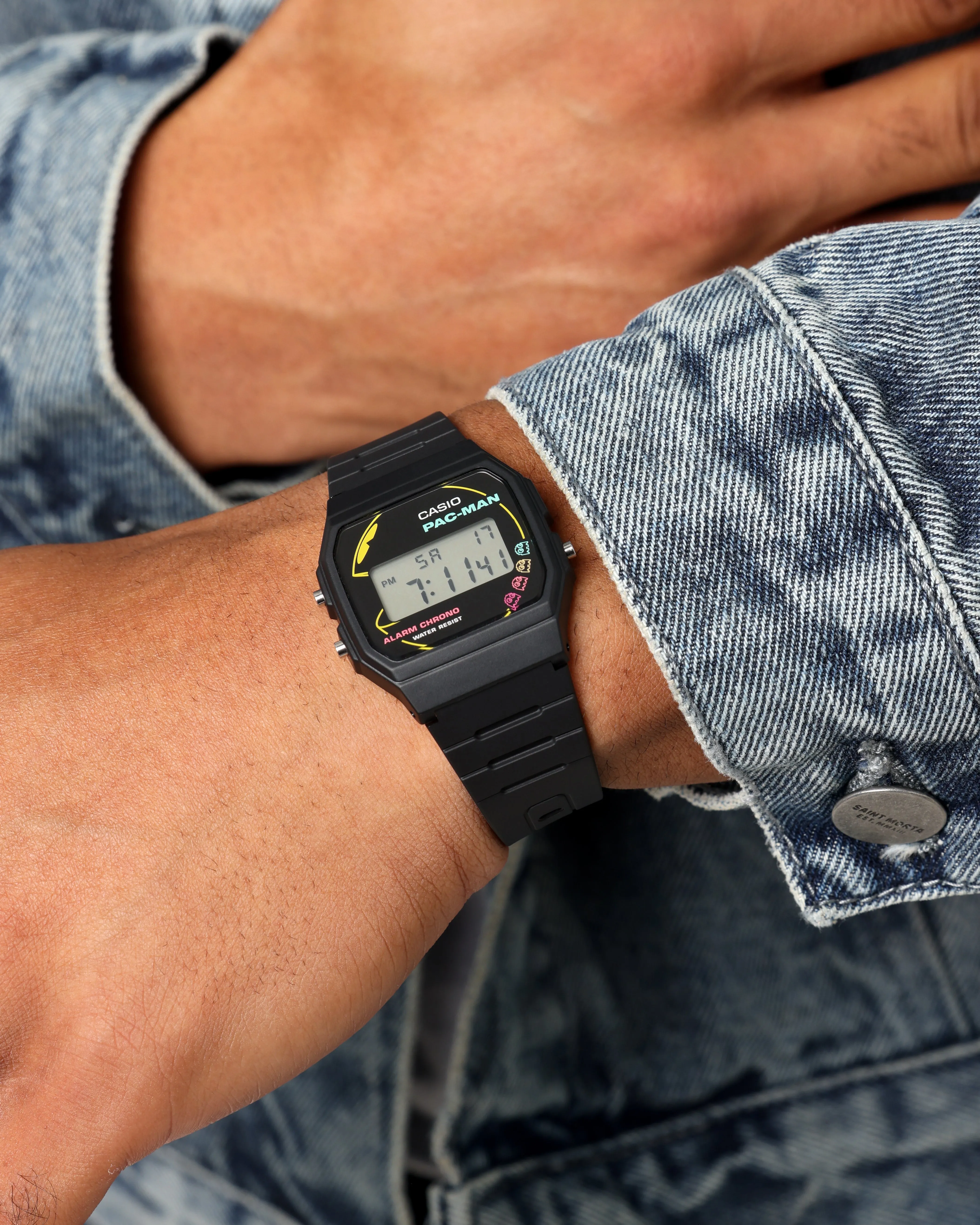 Casio F-91WPC-1ADR X Pac-Man Watch Black