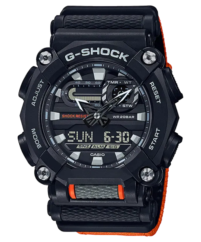 CASIO G-SHOCK Mens Analogue-Digital Quartz Watch with Fabric Strap #GA-900C-1A4ER