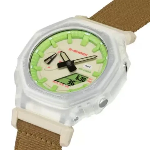 CASIO G-Shock Quartz Beige and Transparent Unisex Watch GA-2100HUF-5AER