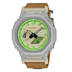 CASIO G-Shock Quartz Beige and Transparent Unisex Watch GA-2100HUF-5AER