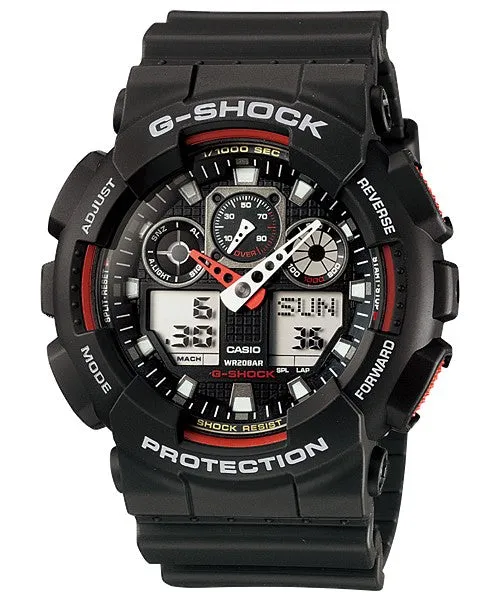 CASIO G-Shock Resin Band 200-meter water resistance #GA-100-1A4ER