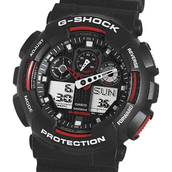 CASIO G-Shock Resin Band 200-meter water resistance #GA-100-1A4ER