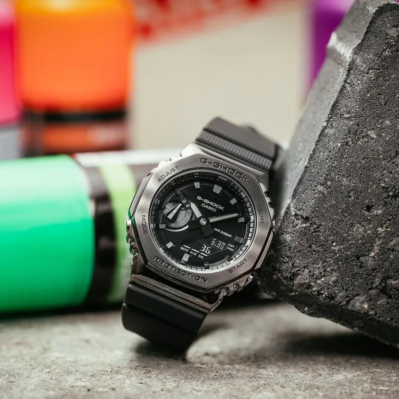 Casio GM-2100BB-1AER G-Shock Men's Black Metal & Resin Bracelet Watch