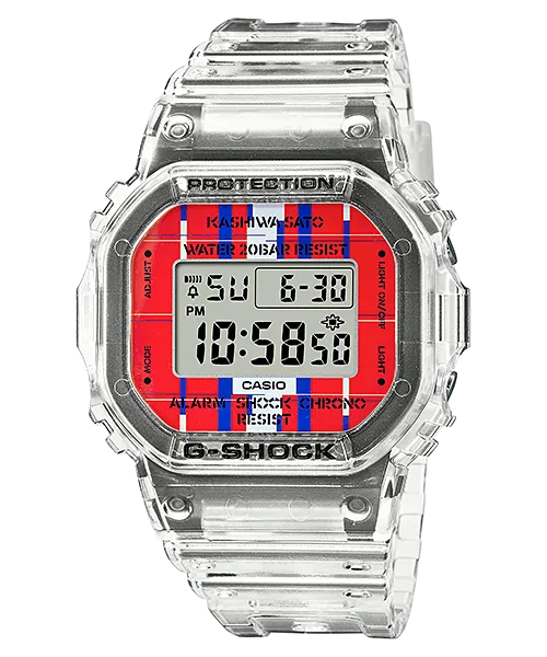 CASIO JR Skeleton Transparent Quartz Unisex Watch DWE-5600KS-7JR