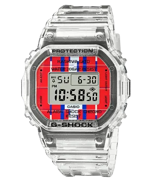 CASIO JR Skeleton Transparent Quartz Unisex Watch DWE-5600KS-7JR