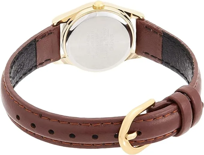 CASIO LTP-1094Q-7B6RDF Ladies Leather Watch