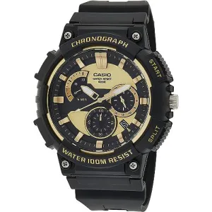 CASIO Quartz Men's Black and Gold Watch MCW-200H-9AVDF