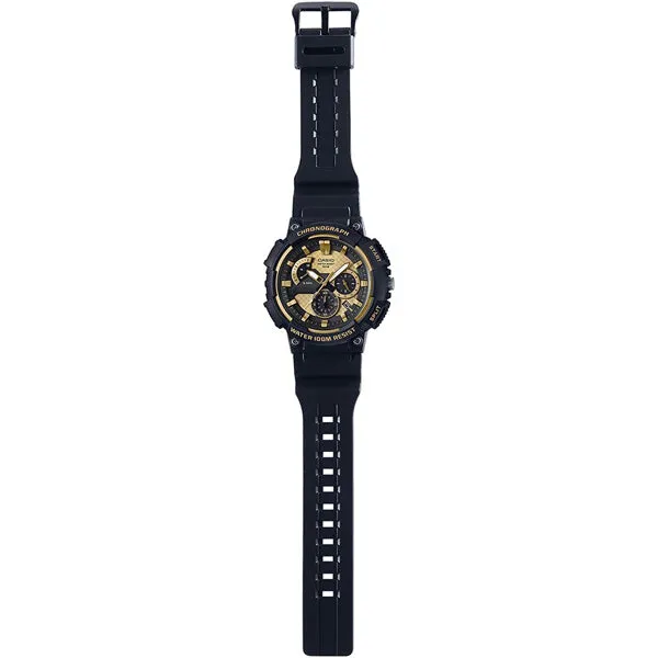 CASIO Quartz Men's Black and Gold Watch MCW-200H-9AVDF