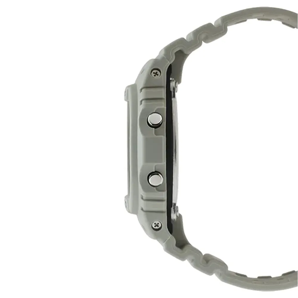 Casio Unisex Black Dial Gray Plastic Band Digital Quartz Watch - DW-5600CA-8CR