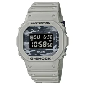 Casio Unisex Black Dial Gray Plastic Band Digital Quartz Watch - DW-5600CA-8CR