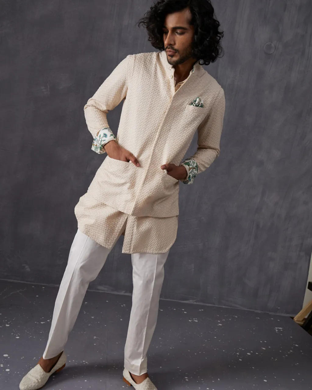 Champagne Ivory Kurta Set