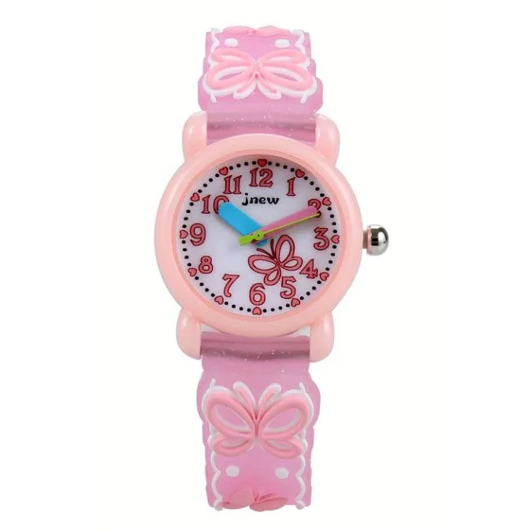Children's 3D Love Butterfly Silicone Waterproof Quartz Watch - JNEW A335-86228