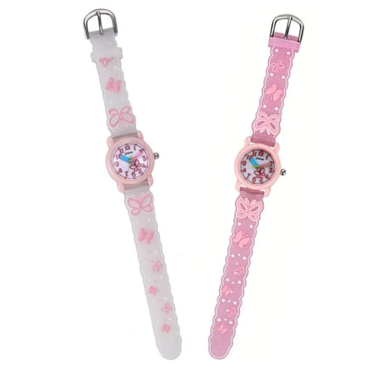 Children's 3D Love Butterfly Silicone Waterproof Quartz Watch - JNEW A335-86228