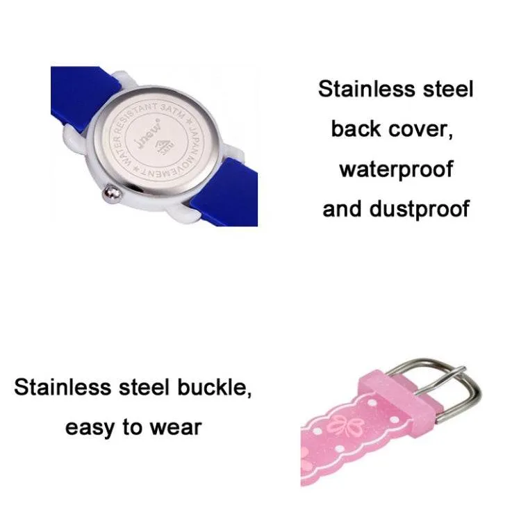 Children's 3D Love Butterfly Silicone Waterproof Quartz Watch - JNEW A335-86228