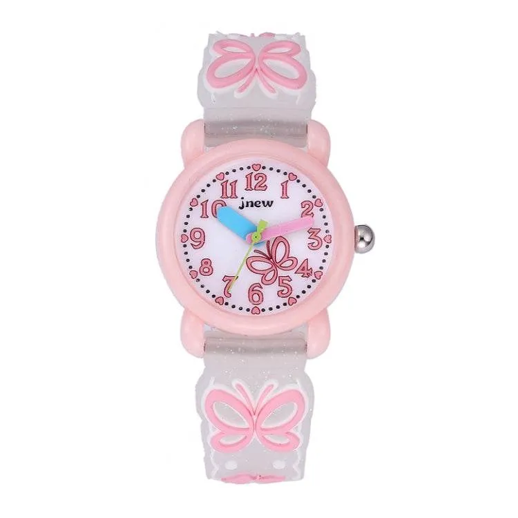Children's 3D Love Butterfly Silicone Waterproof Quartz Watch - JNEW A335-86228