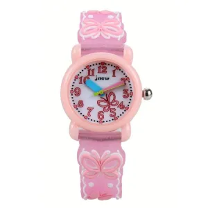 Children's 3D Love Butterfly Silicone Waterproof Quartz Watch - JNEW A335-86228
