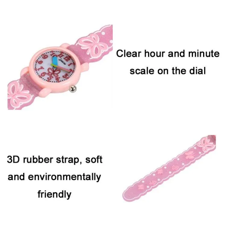 Children's 3D Love Butterfly Silicone Waterproof Quartz Watch - JNEW A335-86228