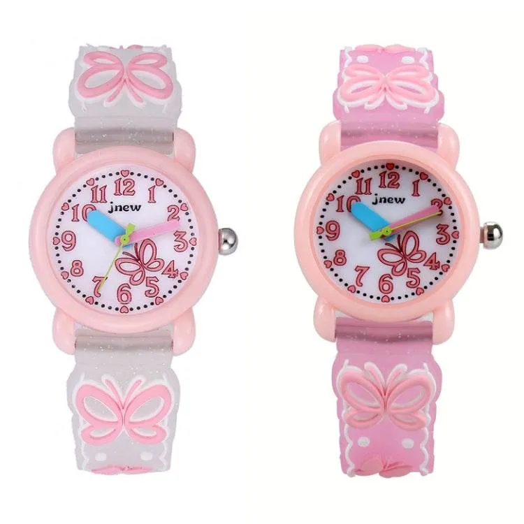 Children's 3D Love Butterfly Silicone Waterproof Quartz Watch - JNEW A335-86228