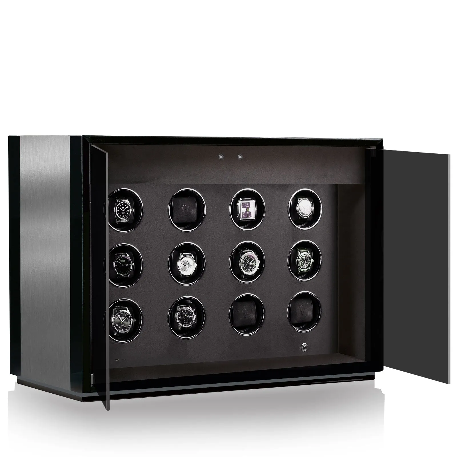 Chronovision Watch Winder Ambiance XII Alu Black Silk