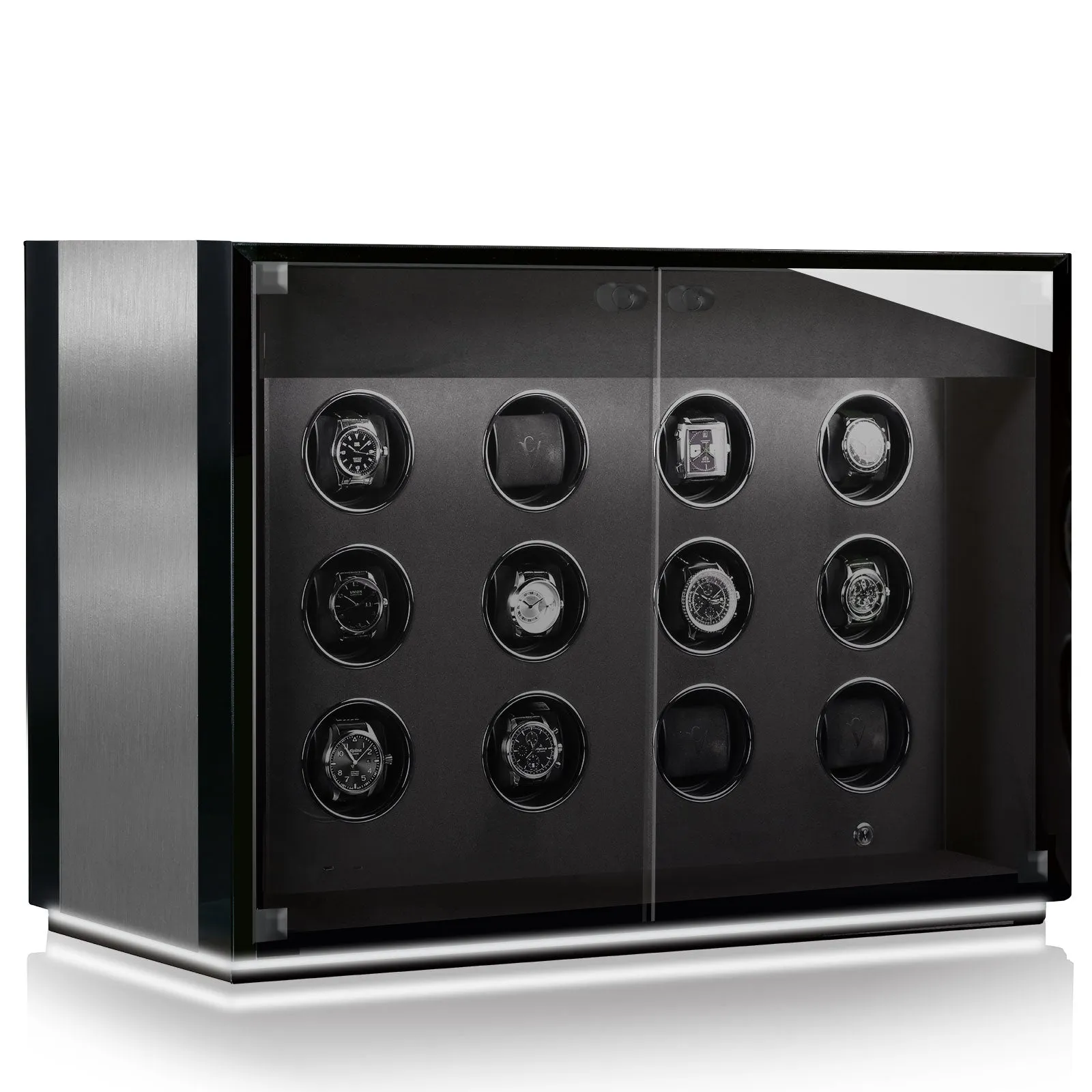 Chronovision Watch Winder Ambiance XII Alu Black Silk