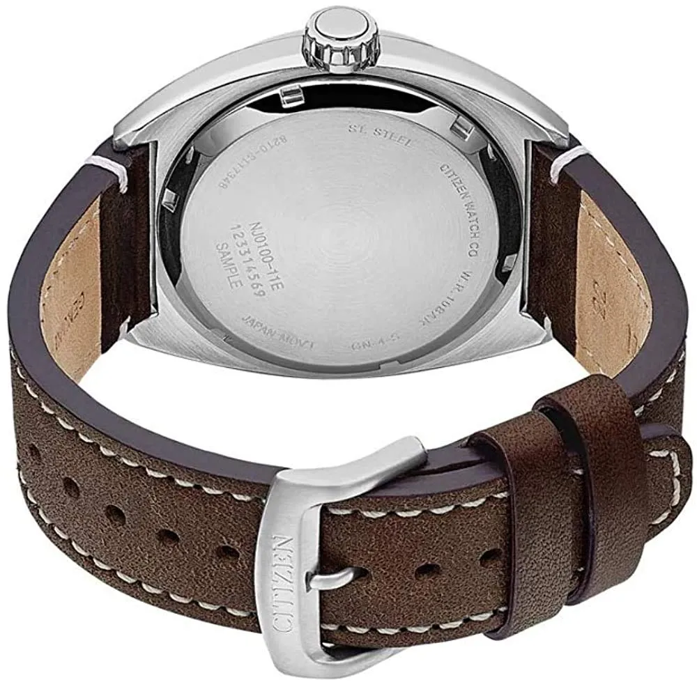 Citizen Automatic Brown Leather Dress Watch NJ0100-11E
