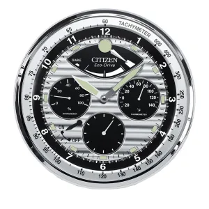 Citizen Gallery Luminescent Black / Silver-Tone Frame Silver-Tone Dial Wall Clock - CC2013