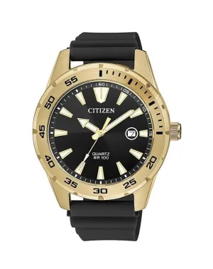 Citizen Quartz Gold Case Mens Watch Bi1043-01E