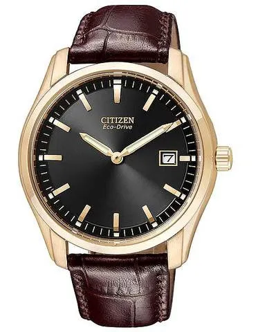 Citizen Rose tone Leather strap Eco drive watch AU1043-00E