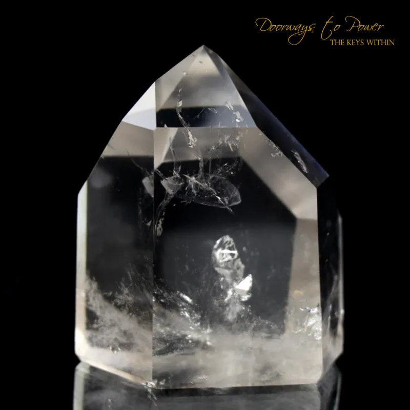 Clear Manifestation Quartz Casa Crystal Point w/ Integration Transmitter