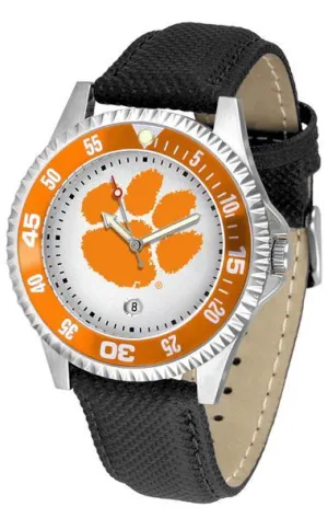 Clemson Tigers Competitor - Poly/Leather Band Watch
