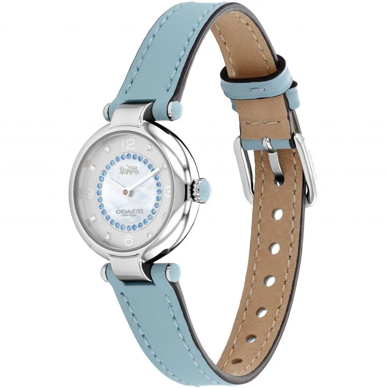 Coach Cary Blue Leather Strap Women's Watch 14503895