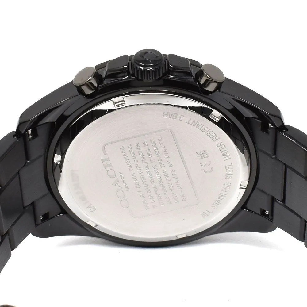 Coach Kent Chronograph Black & Yellow Men's Watch 14602563