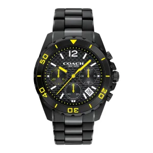 Coach Kent Chronograph Black & Yellow Men's Watch 14602563