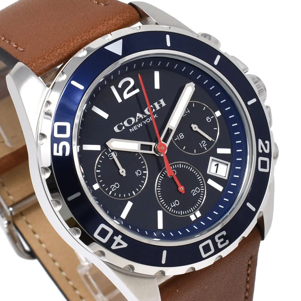 Coach Kent Chronograph Brown Leather Strap Men's Watch 14602560
