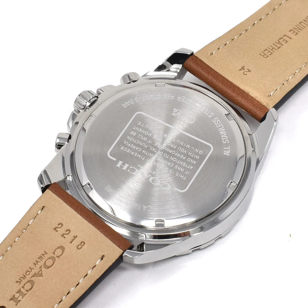 Coach Kent Chronograph Brown Leather Strap Men's Watch 14602560