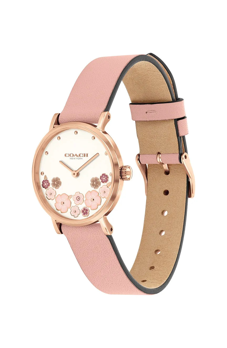 Coach Perry Pink Leather Women's Watch 14503769