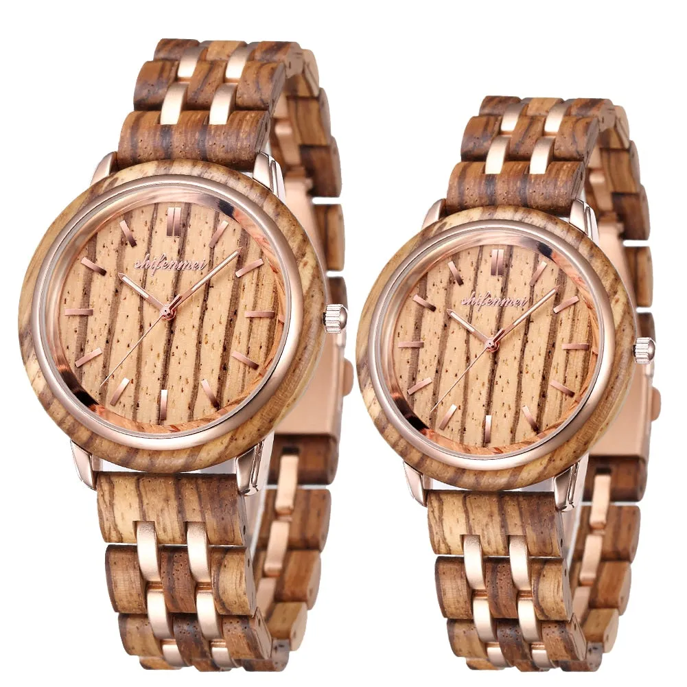 Couple Watches for Lovers Luxury Wood Watch