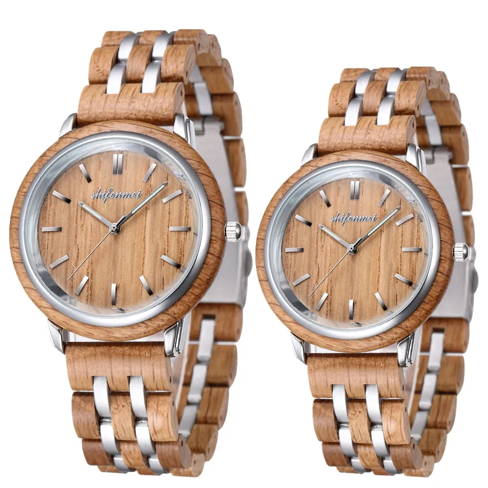 Couple Watches for Lovers Luxury Wood Watch