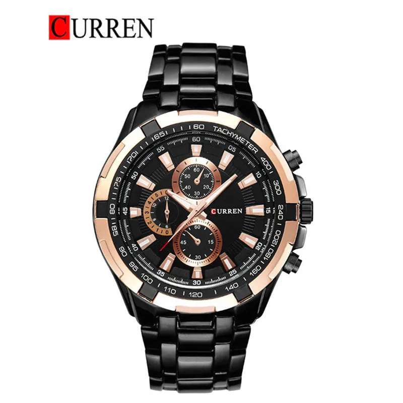 CURREN Original Brand Stainless Steel Band Wrist Watch For Men With Brand (Box & Bag)-8023