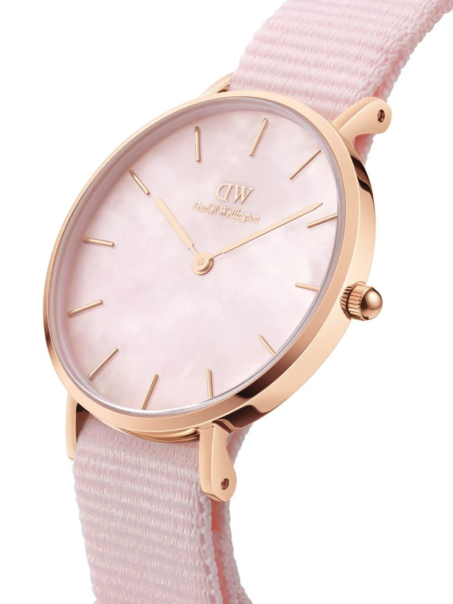 Daniel Wellington Mother of Pearl Pink Dial Women Analogue Watch - DW00100515