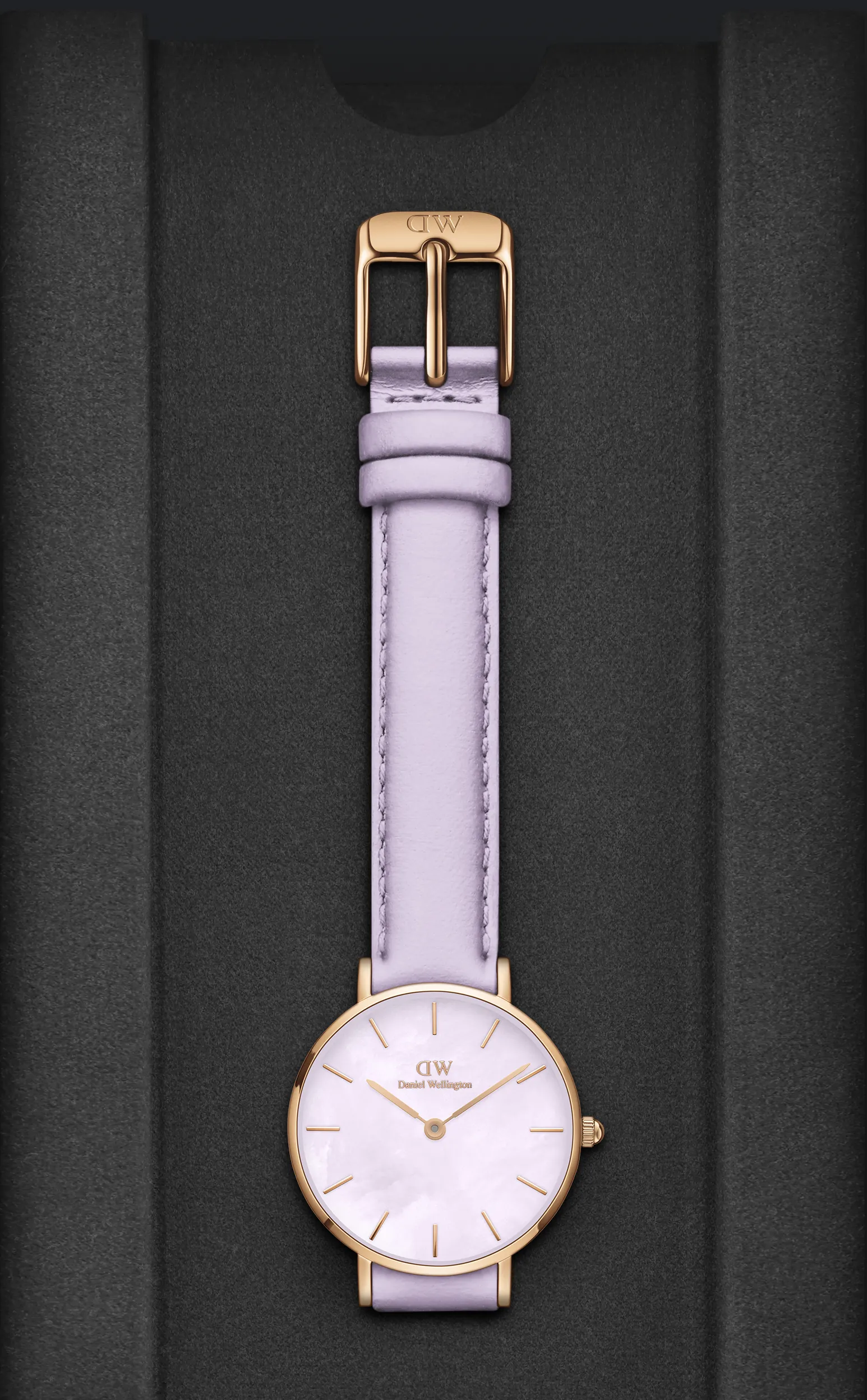 Daniel Wellington Mother of Pearl Purple Dial Women Analogue Watch - DW00100634