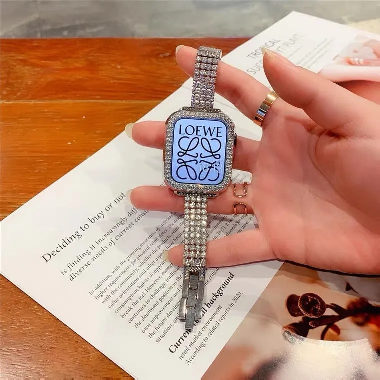 Diamond Strap Correa Series 8 7 6 5 Bracelet Steel Loop |Watchbands|