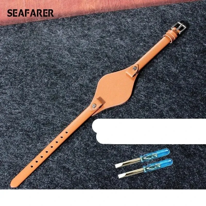 Elegant Cowhide Leather Watch Straps with Rose Steel Buckle - A Luxurious Women's Accessory