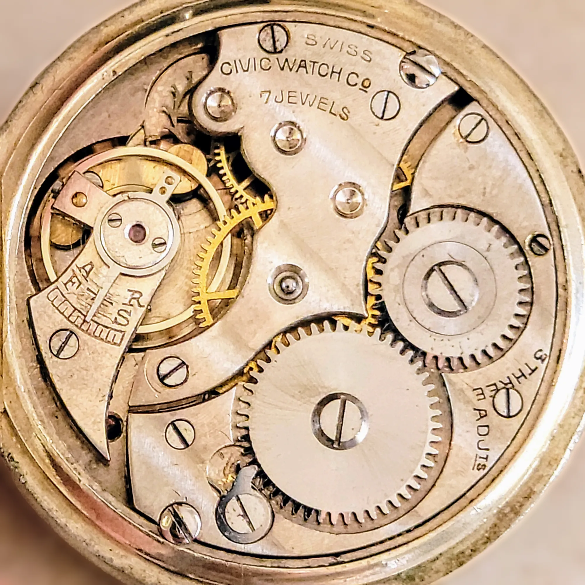 ELLIS BROS Trench Watch By Civic Watch Co. Swiss Made 1910's
