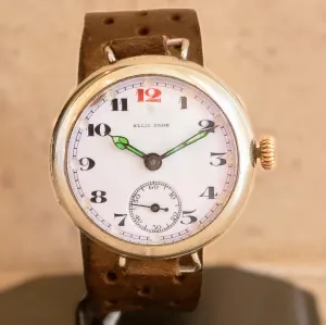 ELLIS BROS Trench Watch By Civic Watch Co. Swiss Made 1910's