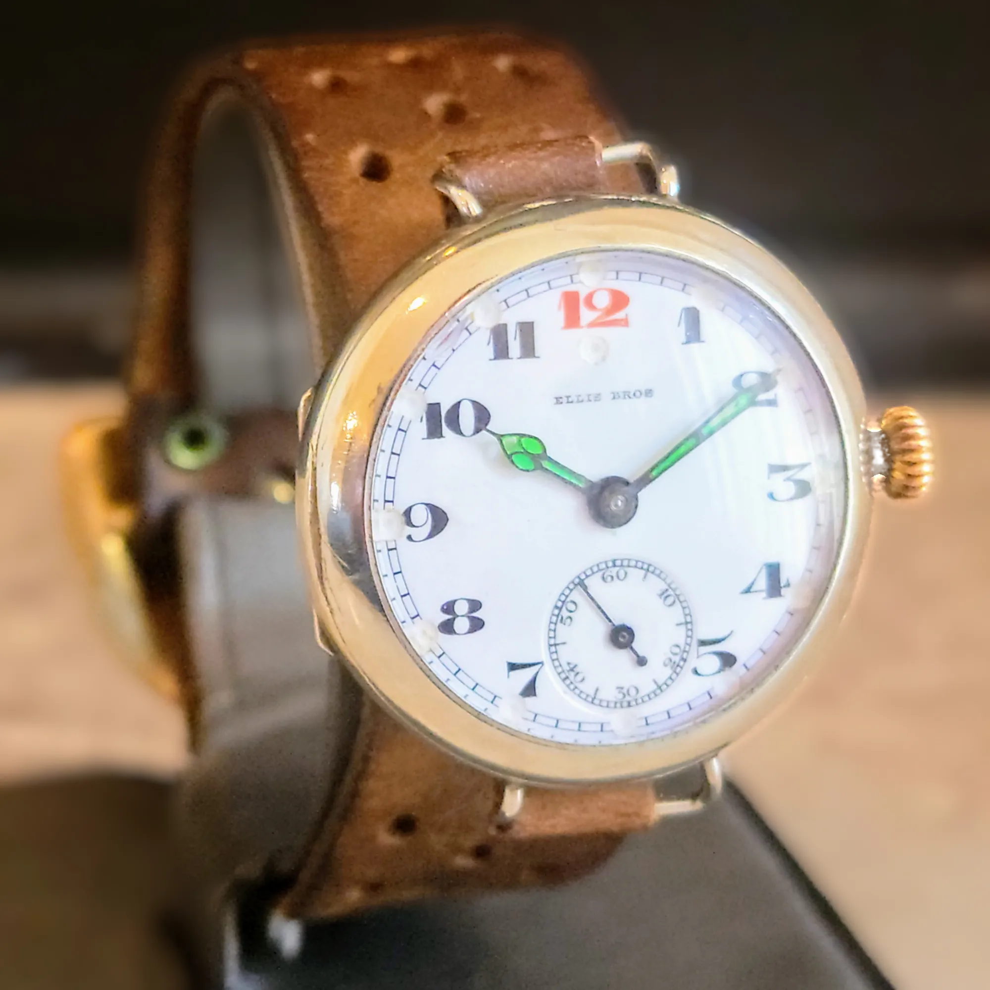 ELLIS BROS Trench Watch By Civic Watch Co. Swiss Made 1910's
